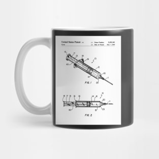 Medical Syringe Patent - Doctor Nurse Doctors Office Art - White Mug